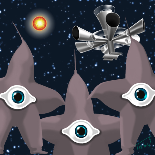 宇宙人東京に現わる・イラスト