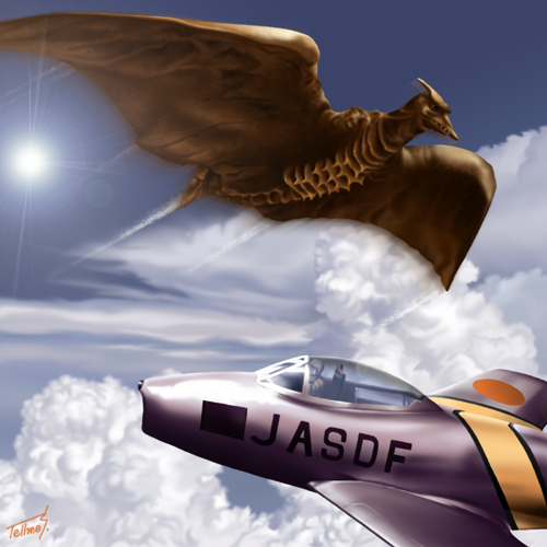 空の大怪獣 ラドン・イラスト1