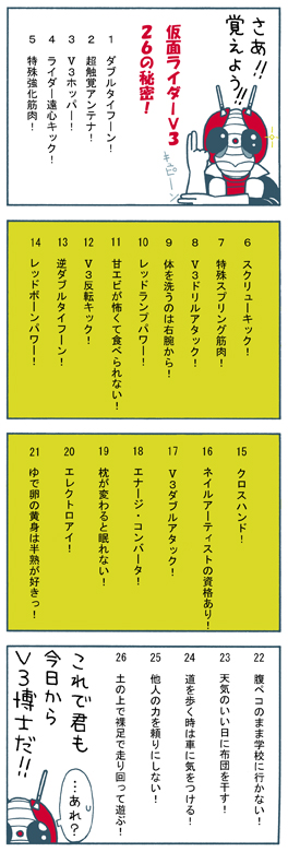 仮面ライダーV3・4コマ
