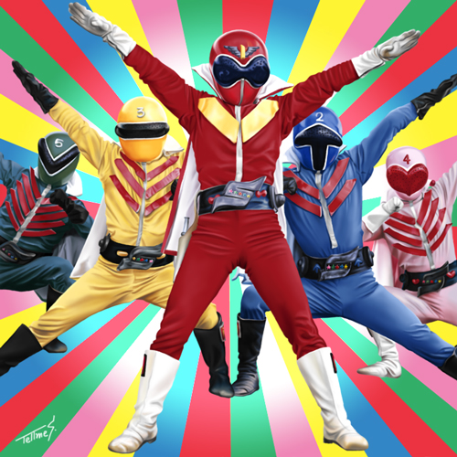 秘密戦隊ゴレンジャー・イラスト1